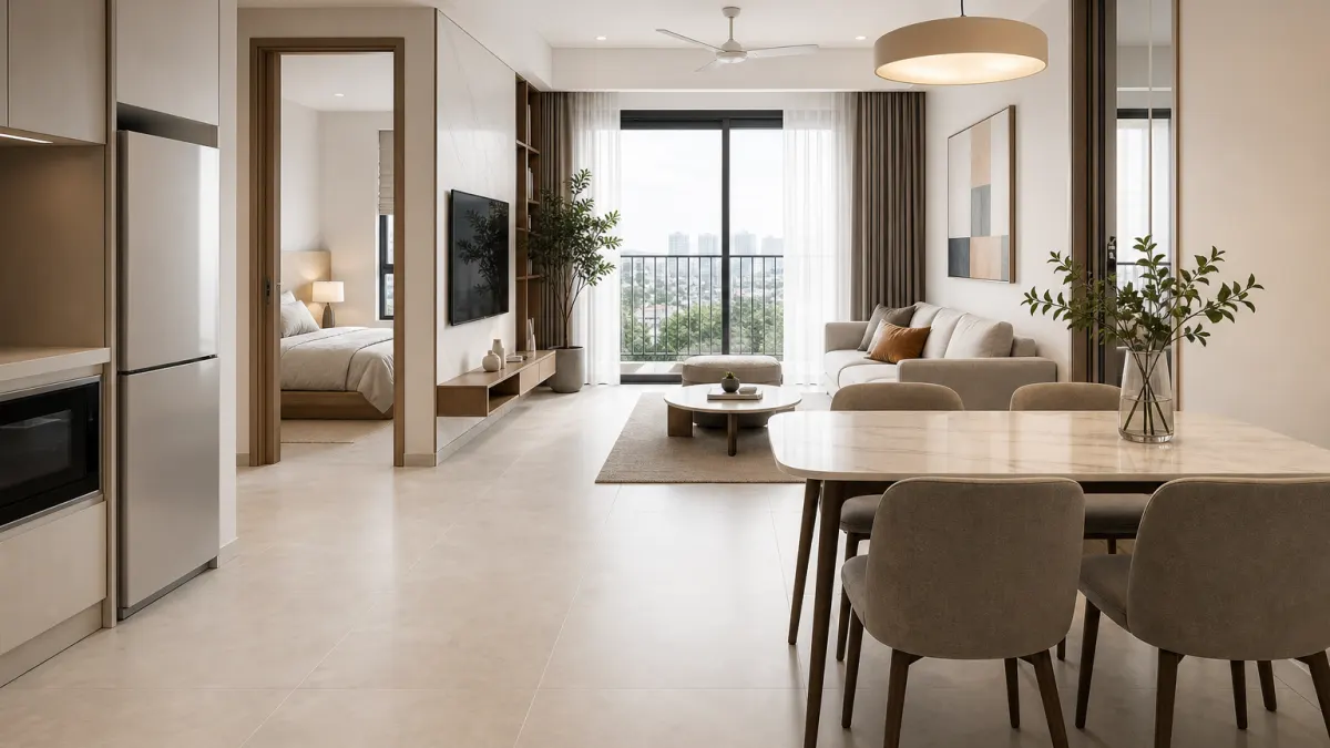 Phân tích một căn hộ tại TP.HCM để chọn gạch ốp lát đúng với khí hậu, ánh sáng và nhịp sinh hoạt